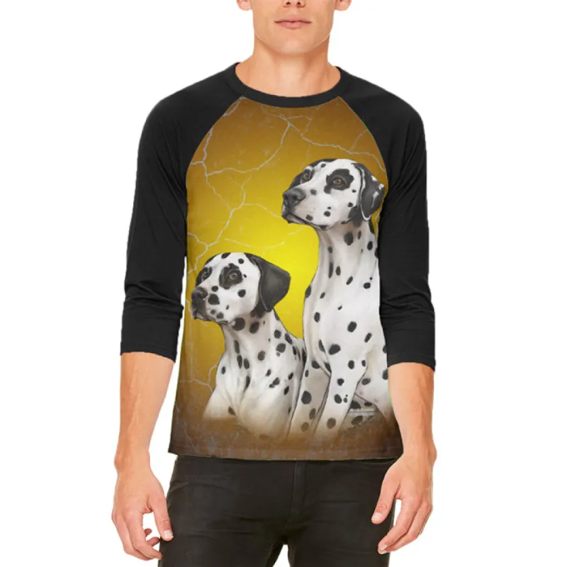 Dalmatians Live Forever Mens Raglan T Shirt sold by Old Glory