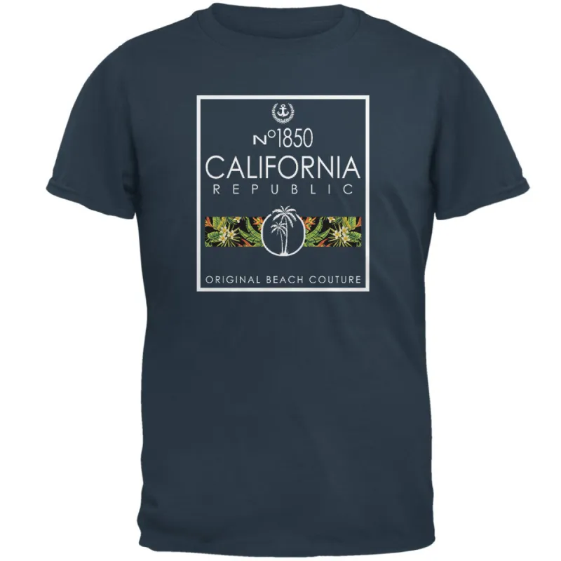 Floral Palm Tree Beach Couture California Republic Mens T Shirt sold by Old Glory