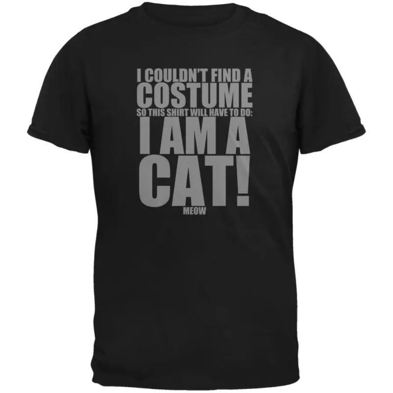 Halloween Cheap Cat Costume Black Adult T-Shirt sold by Old Glory