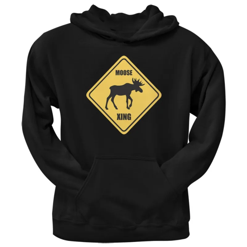 Moose XING Black Adult Hoodie sold by Old Glory