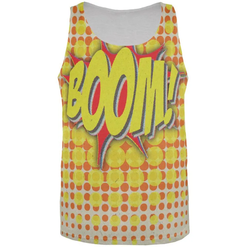 BOOM Comic Book Super Hero All Over Adult Tank Top sold by Old Glory