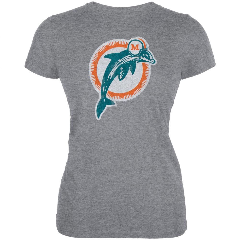 Miami Dolphins - Distressed Logo Juniors T-Shirt sold by Old Glory