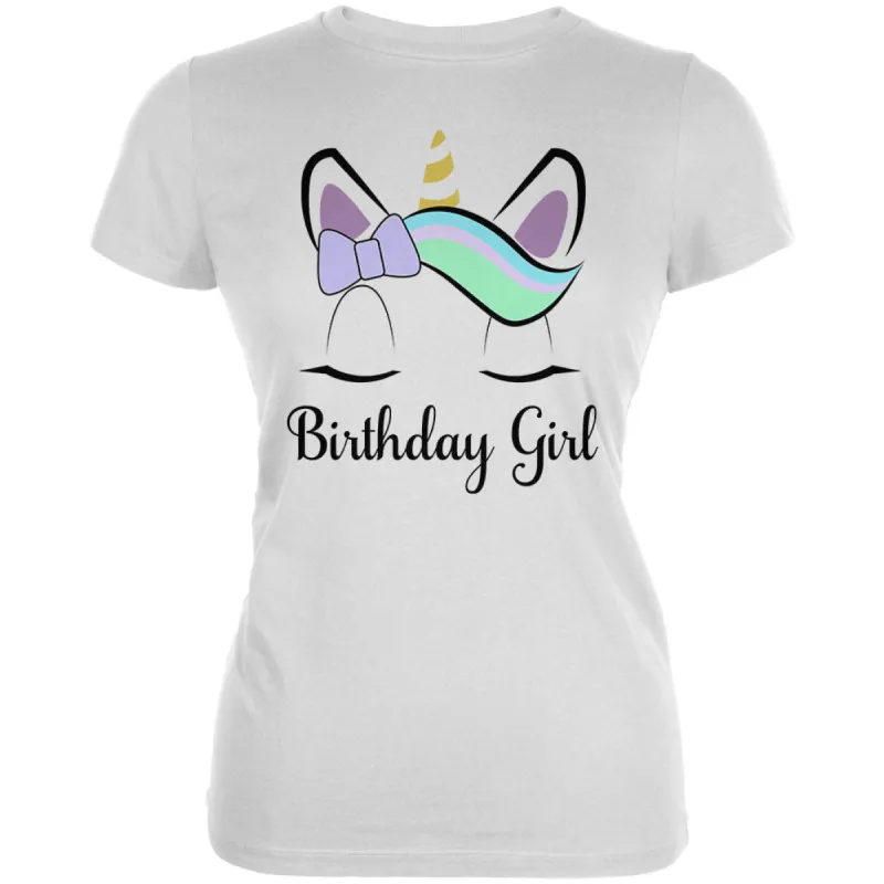 Birthday Girl Unicorn Juniors Soft T Shirt sold by Old Glory