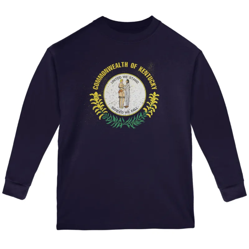 Born and Raised Kentucky State Flag Youth Long Sleeve T Shirt sold by Old Glory