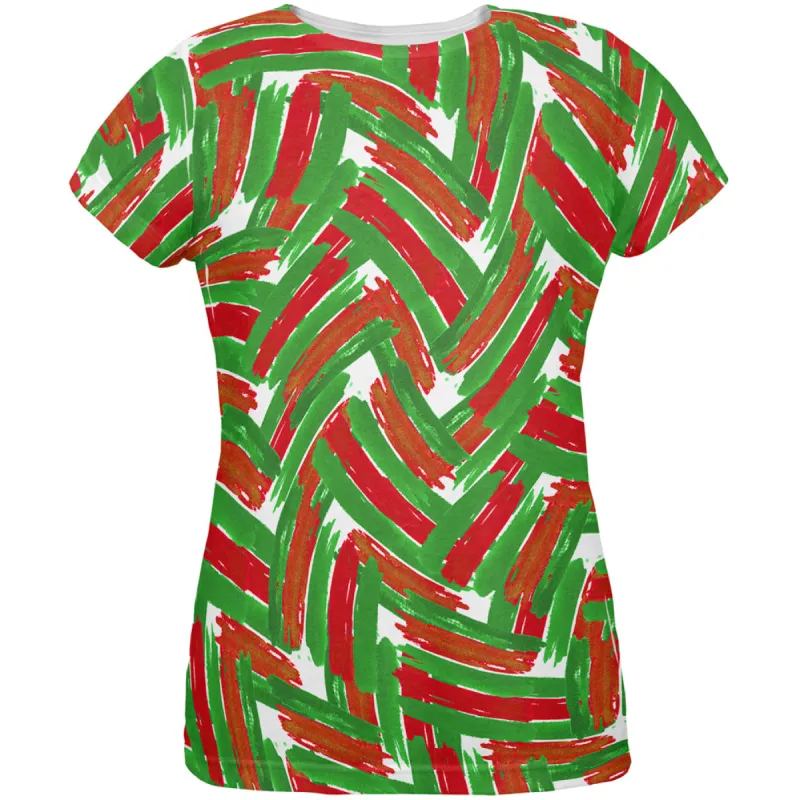 Christmas Madness Crazy Ugly Marker Swirl All Over Womens T Shirt sold by Old Glory