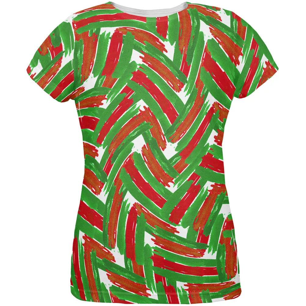 Christmas Madness Crazy Ugly Marker Swirl All Over Womens T Shirt sold by Old Glory