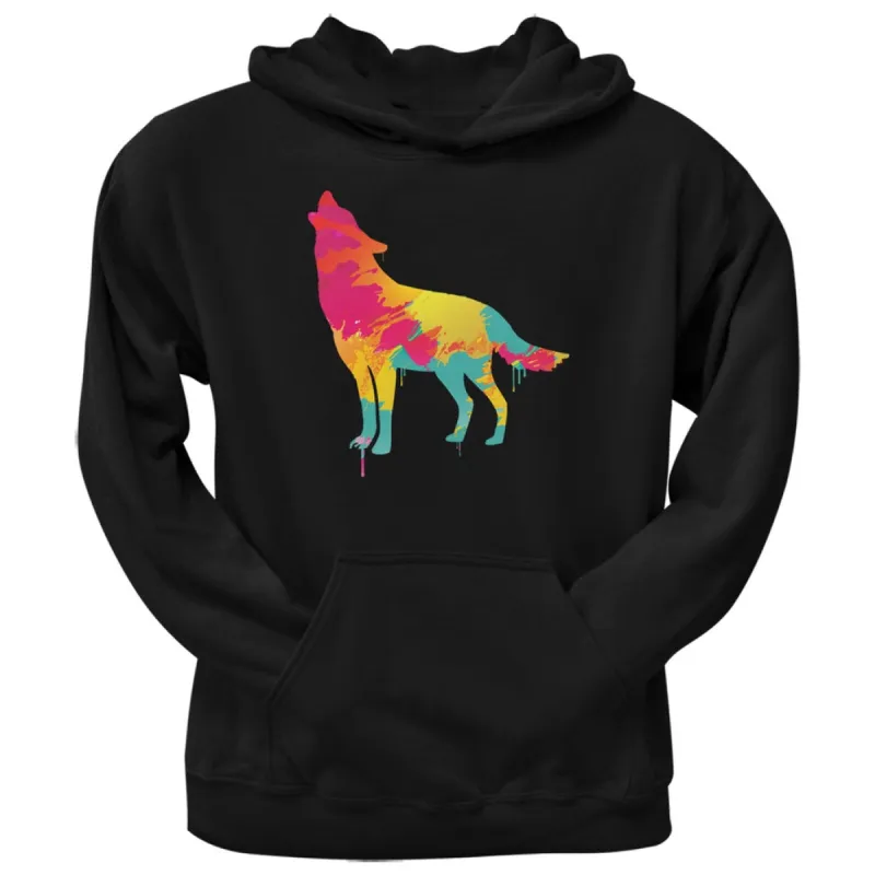 Splatter Wolf Black Adult Hoodie sold by Old Glory