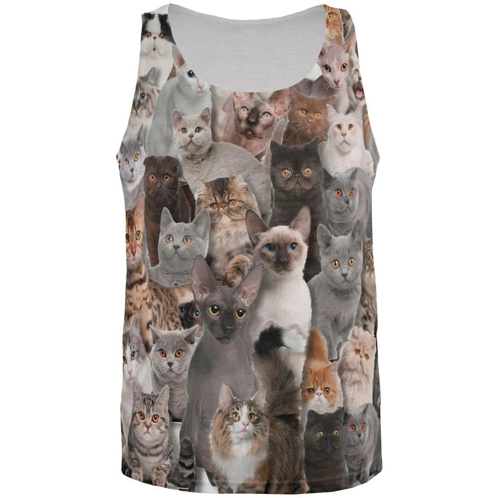 Crazy Cat All Over Adult Tank Top sold by Old Glory