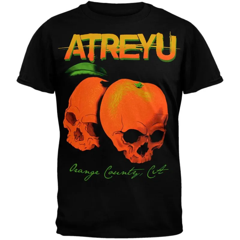 Atreyu - Orange Skull Juvy T-Shirt sold by Old Glory