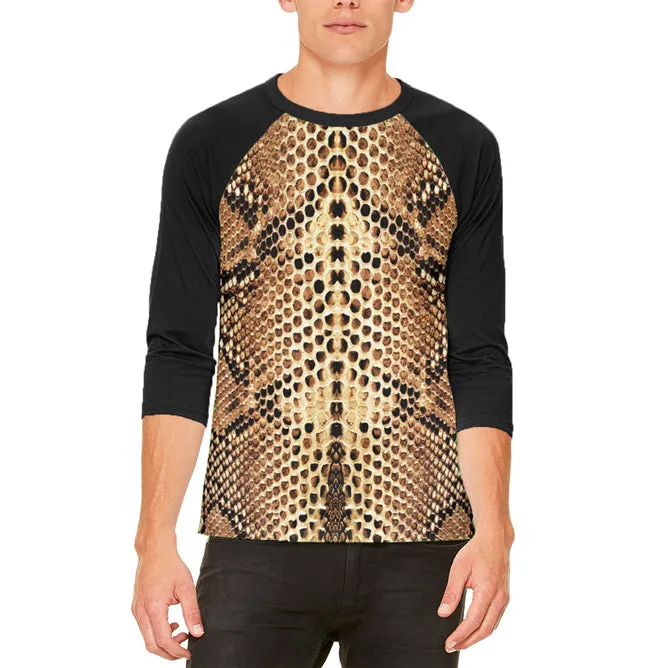 Halloween Rattlesnake Snake Snakeskin Costume Mens Raglan T Shirt sold by Old Glory