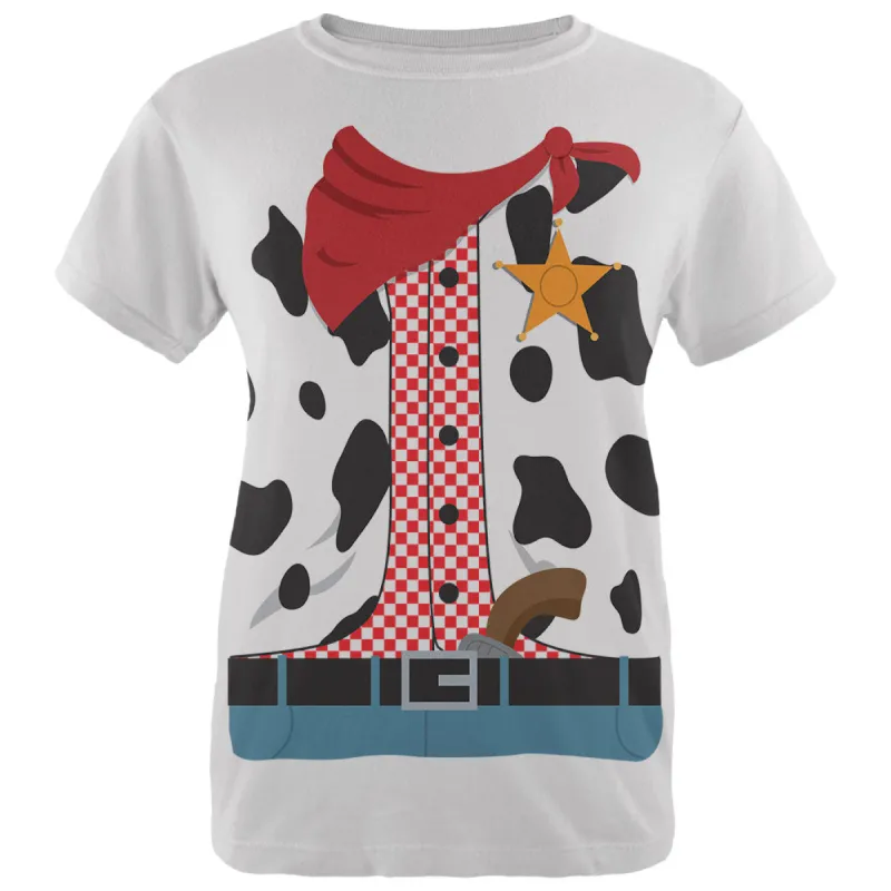 Halloween Cowgirl Costume Womens T Shirt sold by Old Glory