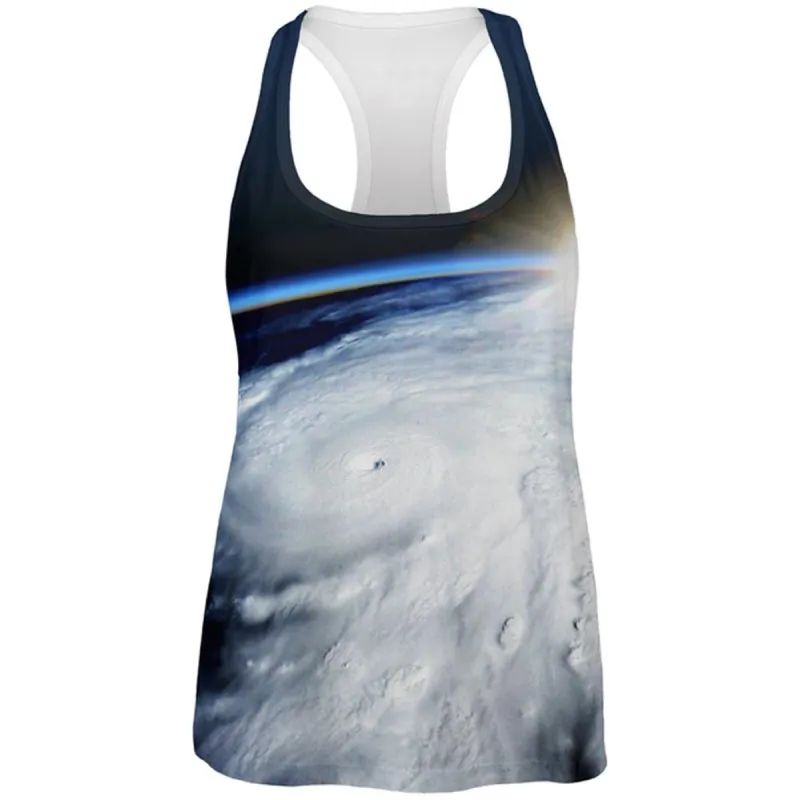 Hurricane at Sunrise Force of Nature All Over Womens Work Out Tank Top sold by Old Glory