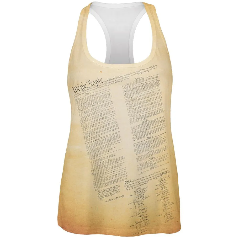 Constitution United States America All Over Womens Work Out Tank Top sold by Old Glory