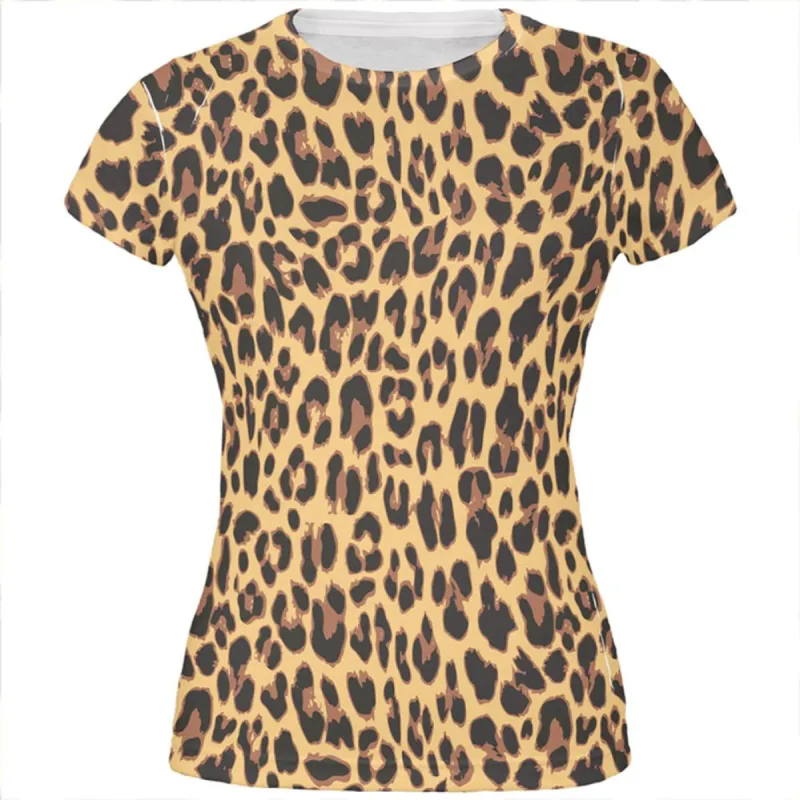 Cheetah Pattern All Over Juniors T-Shirt sold by Old Glory