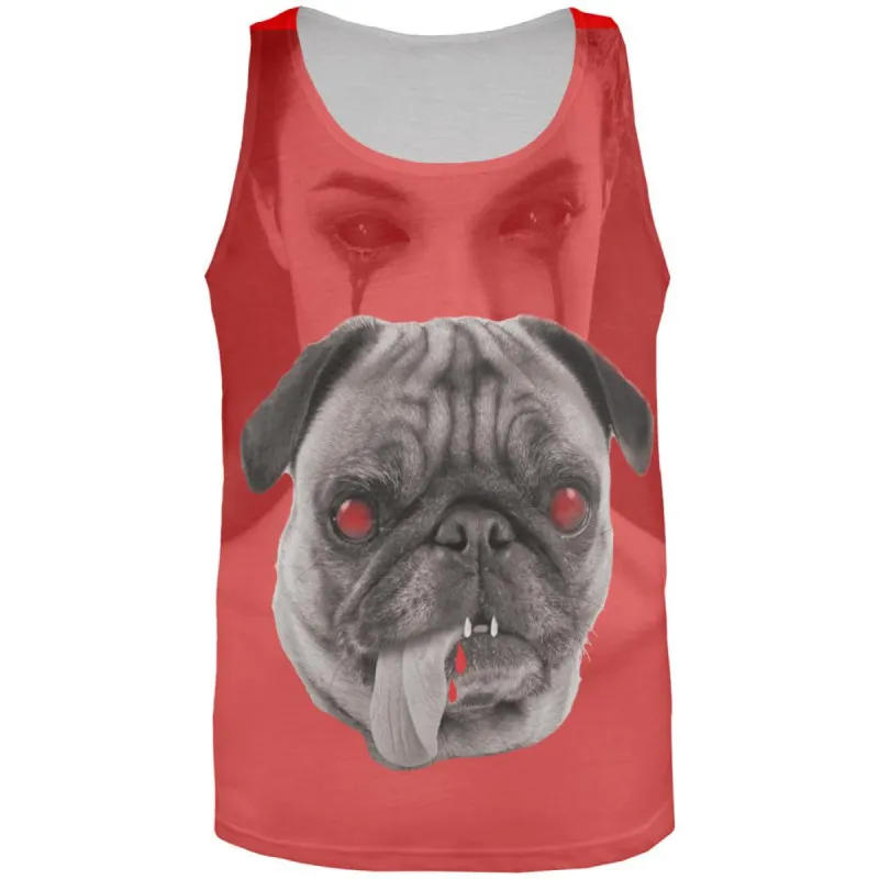 Halloween Vampire Pug All Over Adult Tank Top sold by Old Glory