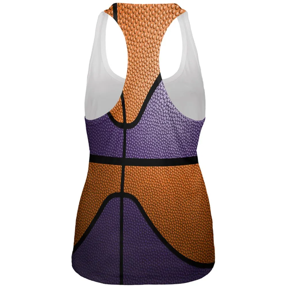 Championship Basketball Orange & Purple All Over Womens Work Out Tank Top sold by Old Glory product image thumbnail 2