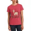 Christmas Fa La Llama Womens Soft Heather T Shirt sold by Old Glory