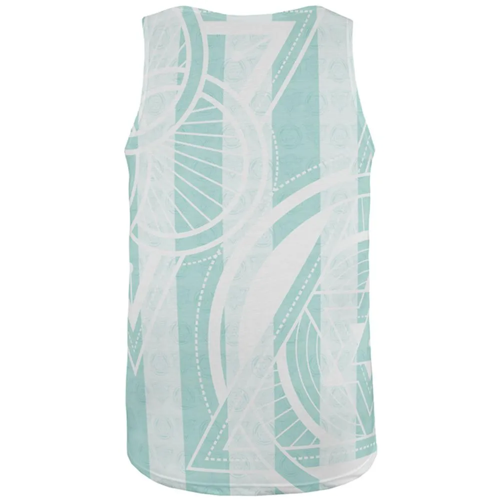 Summer Sacred Geometry Teal Stripes All Over Mens Tank Top sold by Old Glory product image thumbnail 2