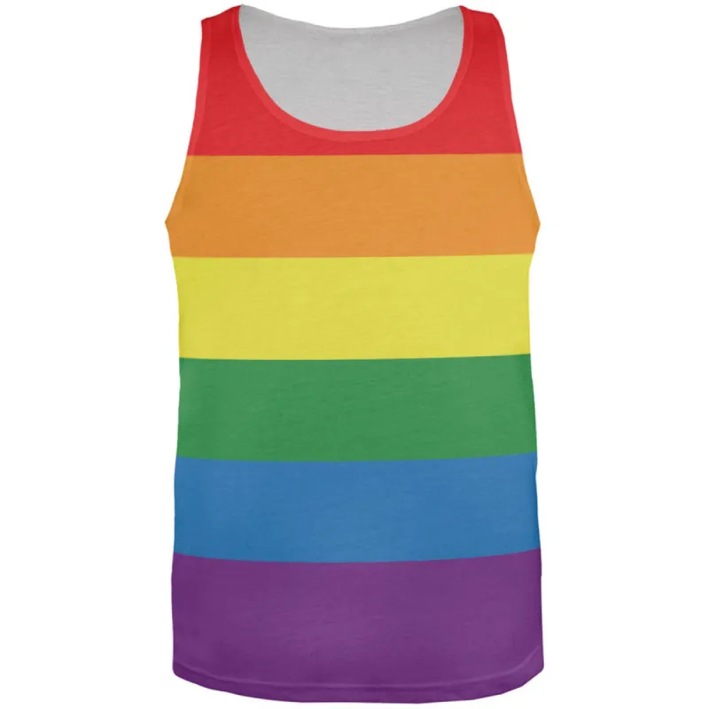 Rainbow Gay Pride All Over Adult Tank Top sold by Old Glory