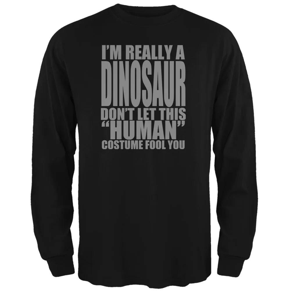 Halloween Human Dinosaur Costume Mens Long Sleeve T Shirt sold by Old Glory
