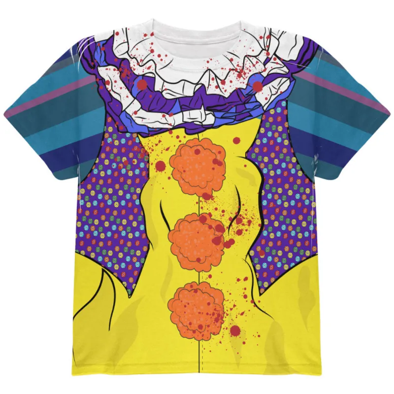 Halloween Creepy Bloody Clown Costume 1990s All Over Youth T Shirt sold by Old Glory