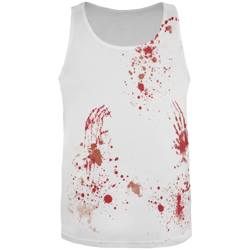Halloween Blood Splatter Zombie Survivor All Over Mens Tank Top sold by Old Glory