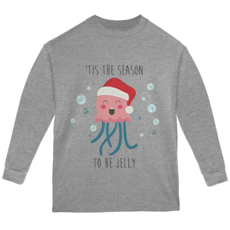 Christmas 'Tis the Season to be Jelly Jolly Youth Long Sleeve T Shirt sold by Old Glory