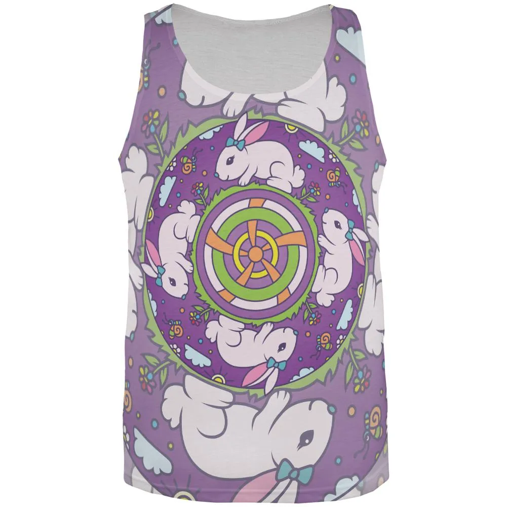 Mandala Trippy Stained Glass Easter Bunny All Over Mens Tank Top sold by Old Glory