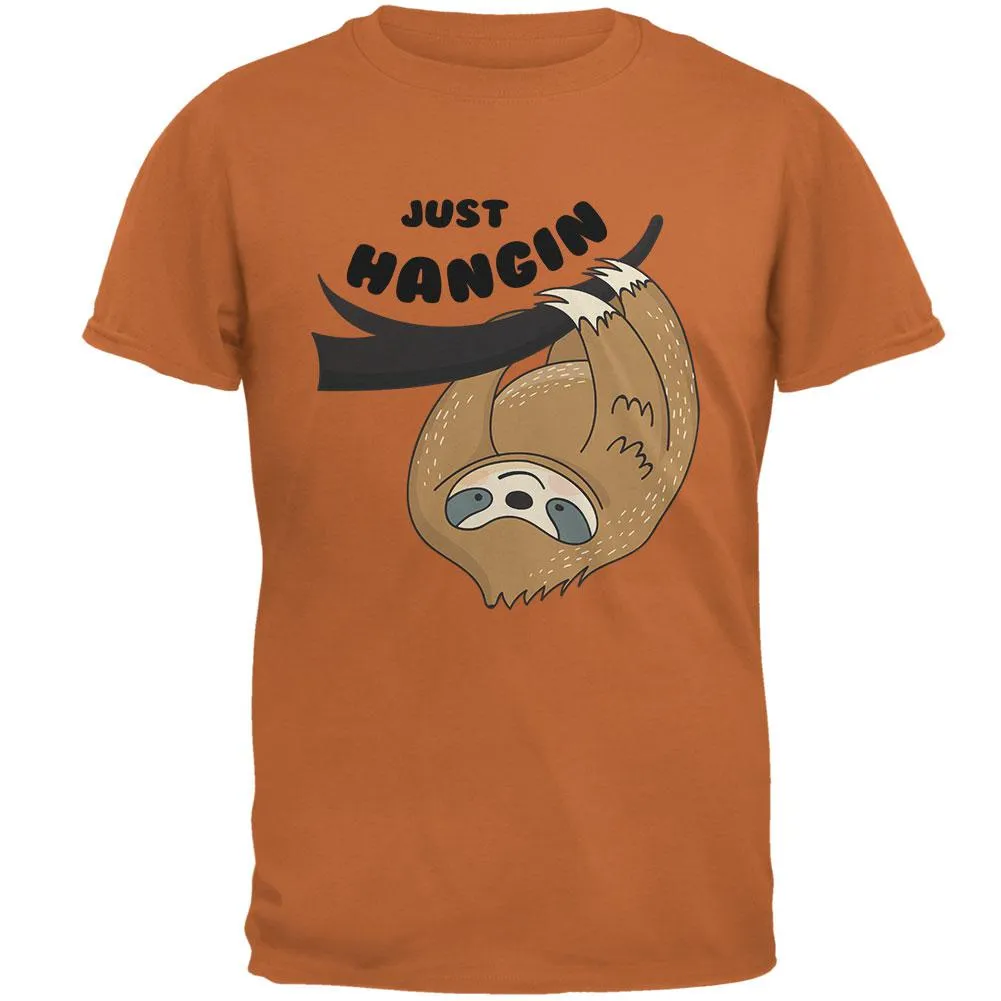 Sloth Just Hangin' Pun Mens T Shirt sold by Old Glory product image thumbnail 2