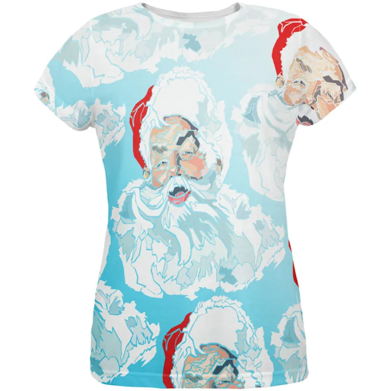 Christmas Classic Jolly Saint Nick Santa Claus All Over Womens T Shirt sold by Old Glory