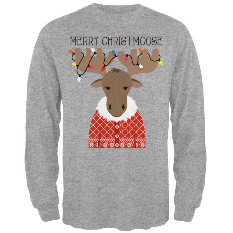 Christmas Merry ChristMoose Moose Mens Long Sleeve T Shirt sold by Old Glory
