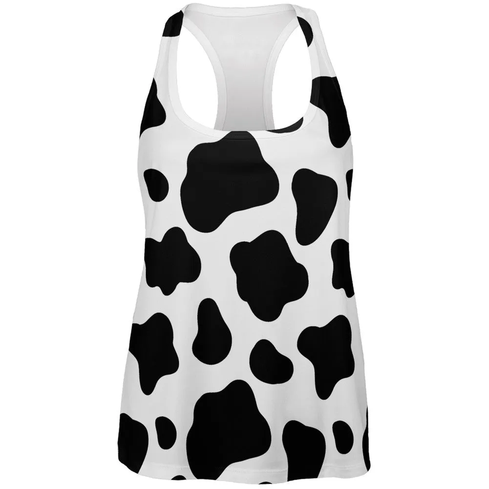 Cow Pattern Costume All Over Womens Racerback Tank Top sold by Old Glory