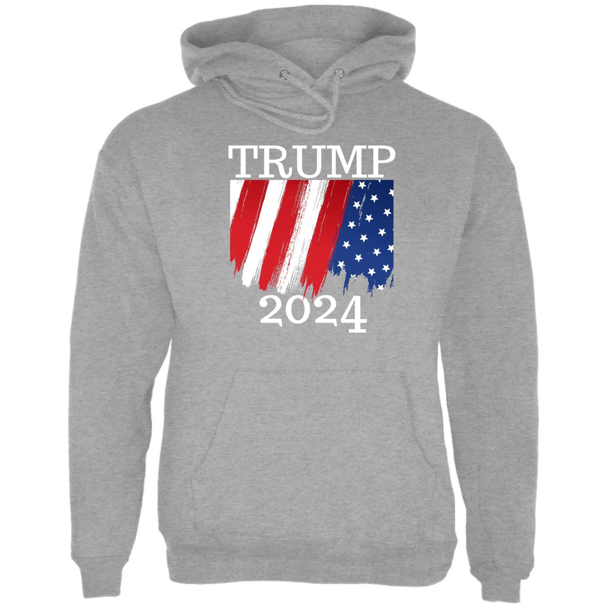 Election 2024 Trump 2024 Paint Stroke American Flag Mens Pullover Hoodie sold by Old Glory product image thumbnail 3