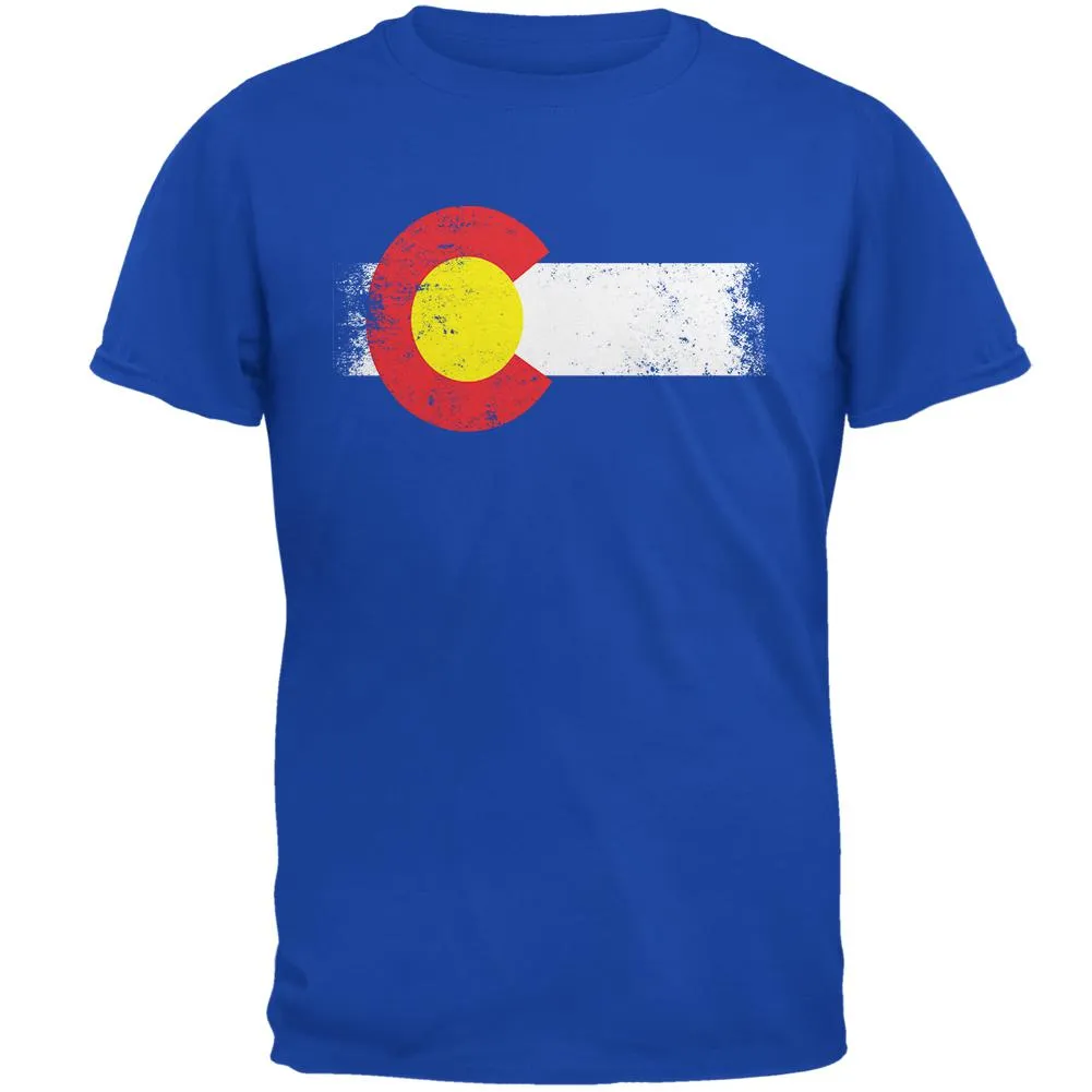 Born and Raised Colorado State Flag Mens Soft T Shirt sold by Old Glory