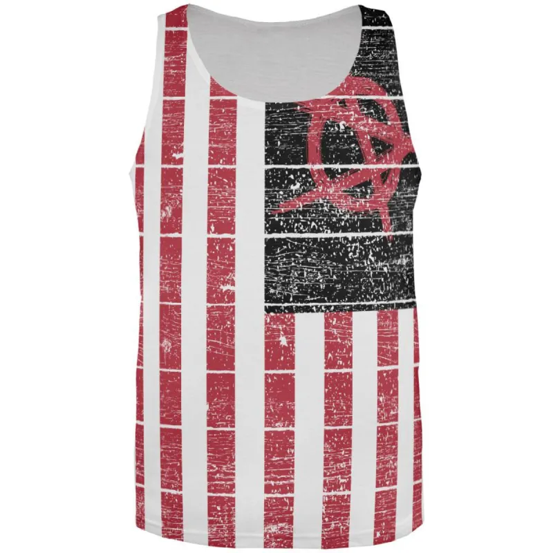 American Anarchy Flag All Over Adult Tank Top sold by Old Glory