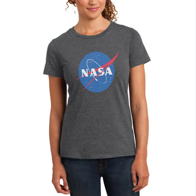 NASA Logo Womens Soft Heather T Shirt sold by Old Glory