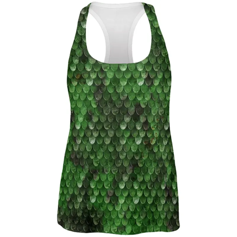 Halloween Wood Elf Scale Mail Armor Costume All Over Womens Work Out Tank Top sold by Old Glory
