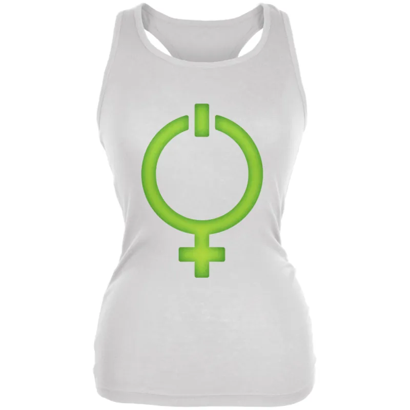 Feminism Girl Power Symbol Juniors Soft Tank Top sold by Old Glory