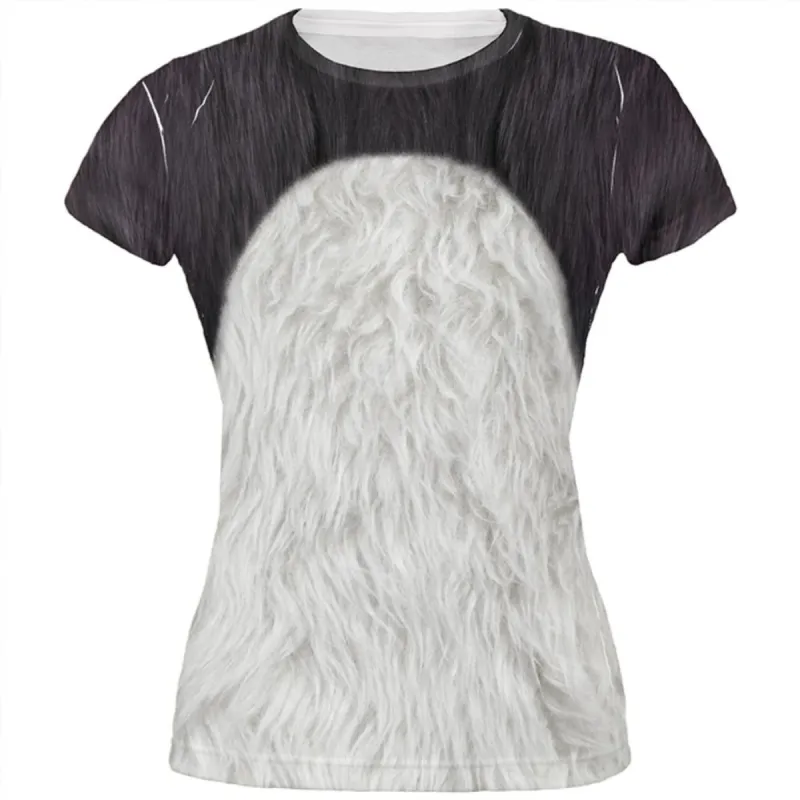 Halloween Panda Bear Costume All Over Juniors T Shirt sold by Old Glory