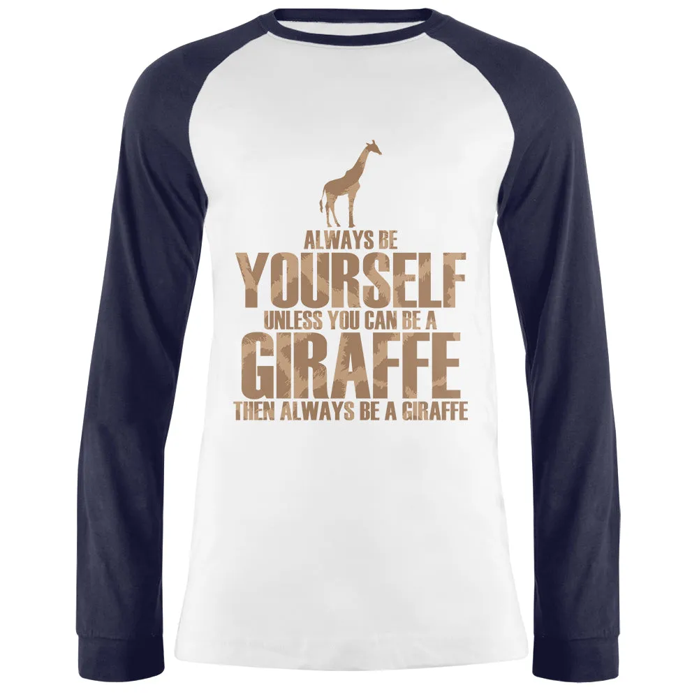 Always Be Yourself Giraffe Mens Long Sleeve Raglan T Shirt sold by Old Glory product image thumbnail 2