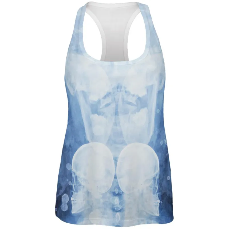 Dead Inside Skull X-Ray Splatter All Over Womens Work Out Tank Top sold by Old Glory
