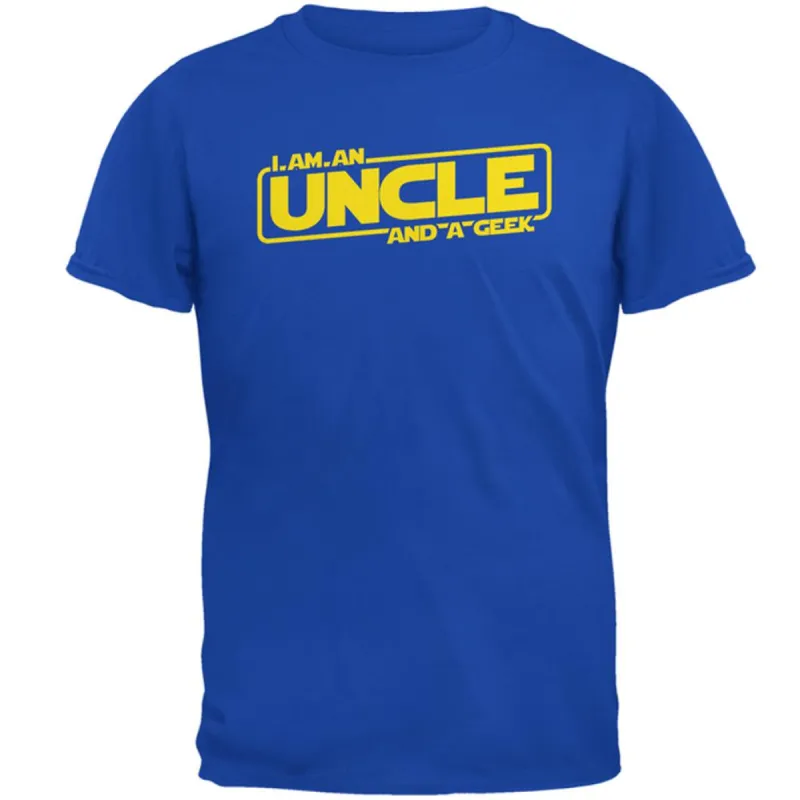 An Uncle and a Geek Mens Soft T Shirt made by Old Glory