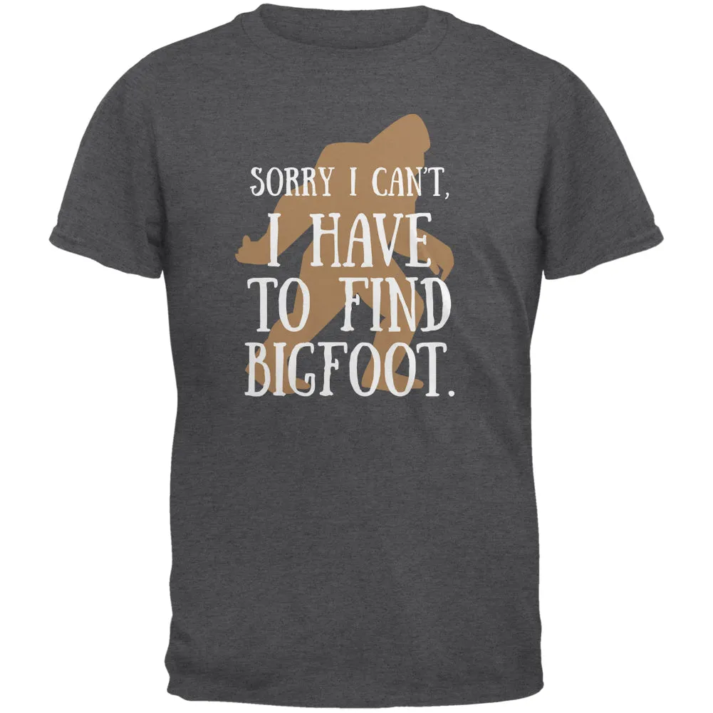 Have To Go Find Bigfoot Dark Heather Adult T-Shirt sold by Old Glory