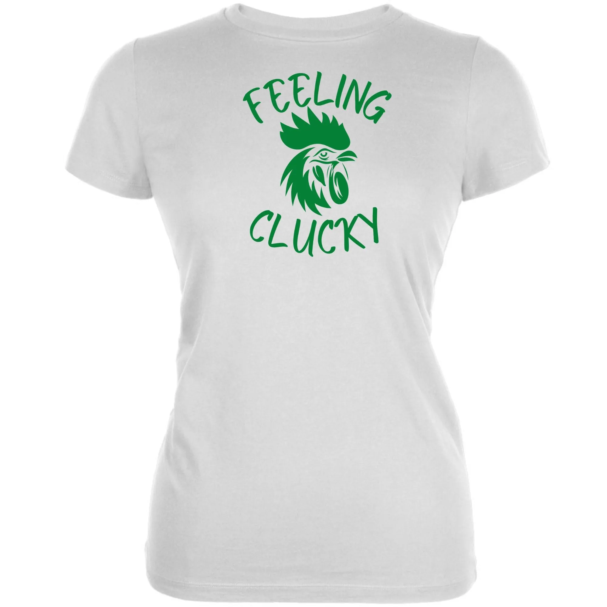 St Patricks Day Feeling Clucky Juniors Soft T Shirt sold by Old Glory