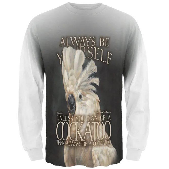 Always Be Yourself Unless Cockatoo All Over Mens Long Sleeve T Shirt sold by Old Glory