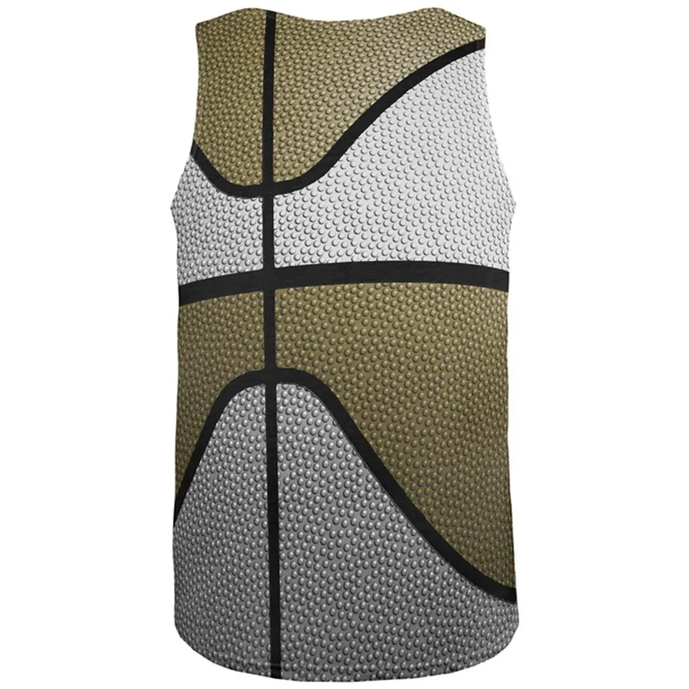 Championship Basketball White & Gold All Over Mens Tank Top sold by Old Glory product image thumbnail 2
