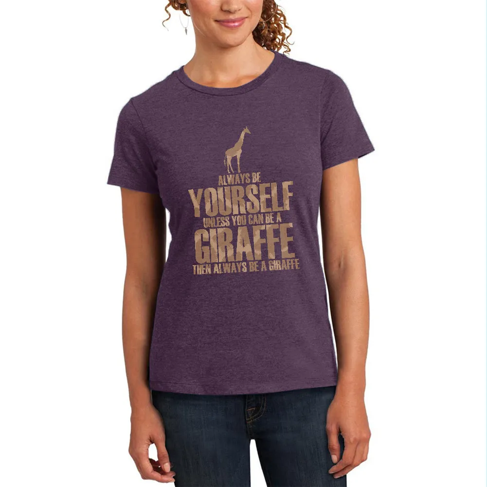 Always Be Yourself Giraffe Womens Soft Heather T Shirt sold by Old Glory product image thumbnail 2