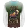 Always Be Yourself Unless Moose All Over Mens Long Sleeve T Shirt sold by Old Glory
