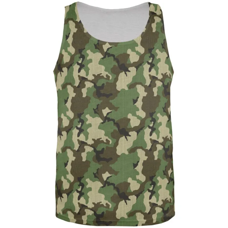 Green Woodland Camo All Over Mens Tank Top sold by Old Glory