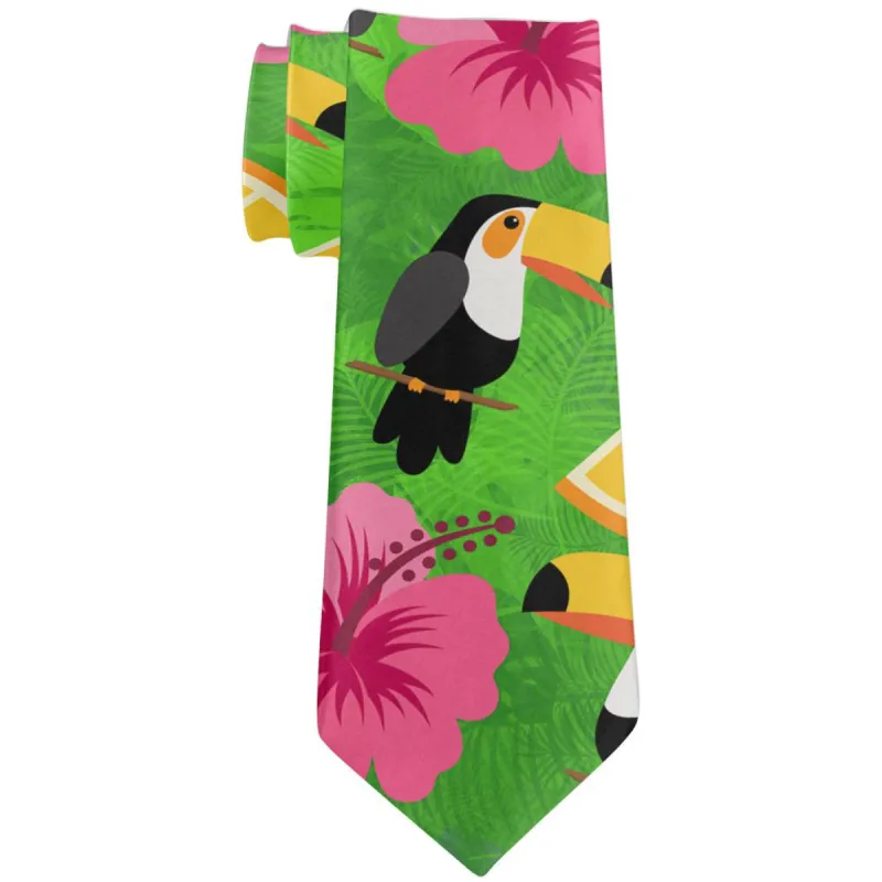 Tropical Vacation Toucan Pattern All Over Neck Tie sold by Old Glory